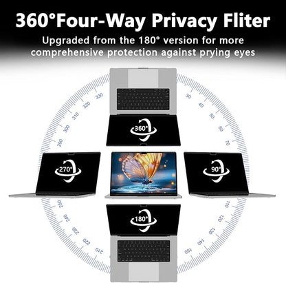 360° Magnetic Privacy Screen for MacBook Air 13.6 Inch, Removable Screen - Image 3
