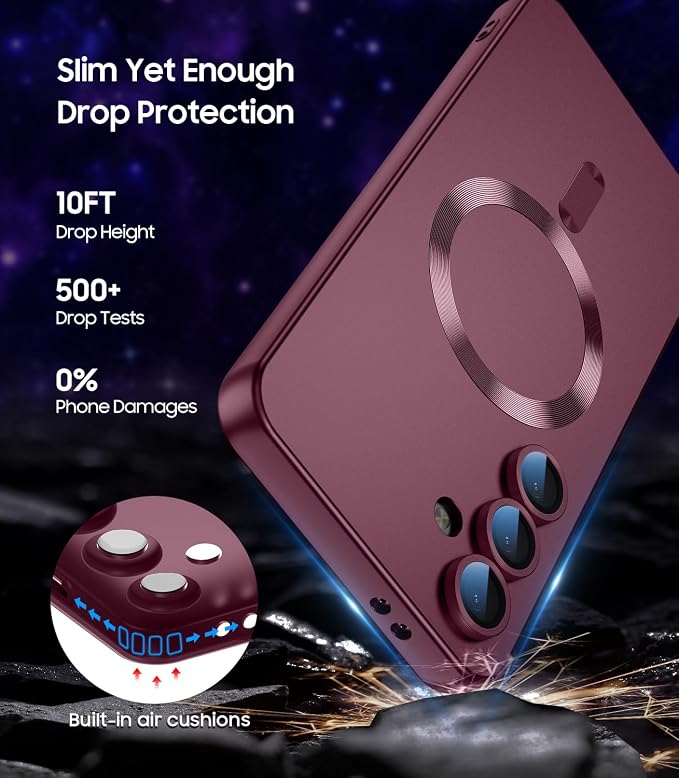 Magnetic for Samsung Galaxy S24 Plus Case Slim Soft Silicone Bumper Shockproof - Image 5
