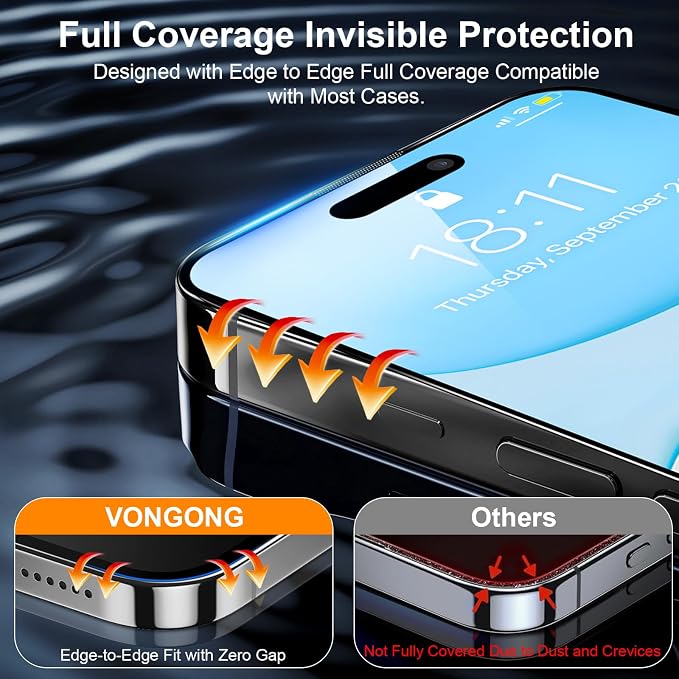 2 Pack Screen Protector for iPhone 16 Pro Max, Durable and Drop-Proof - Image 5