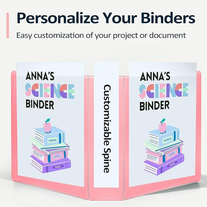 Sooez BinderX Extra Durable 1.5 Inch 3 Ring Binder, D-Ring Large Binder - Image 5