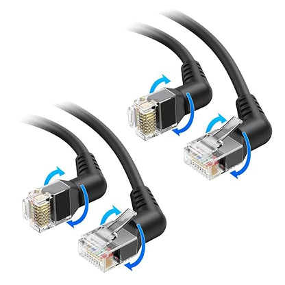 Cable Matters 2-Pack 10Gbps Rotatable Cat 6 Ethernet Cable - 1ft by CableMatters