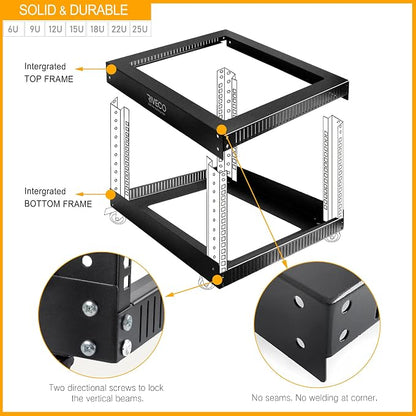 RIVECO 6U Open Frame Server Rack - Image 2