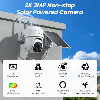 Cinnado 2K Cameras for Home Security-2.4G WiFi Outdoor Camera Wireless - Image 2
