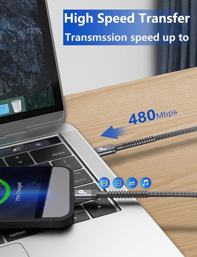 USB A to USB C for Carplay USB C Cable 3FT, Car Charger Cable 2Pack Short Type - Image 4