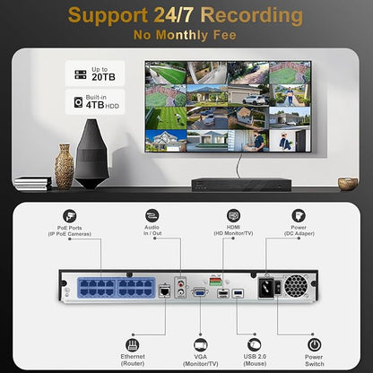 - Anpviz 16 Channel 4K PoE Security Camera System - Image 7