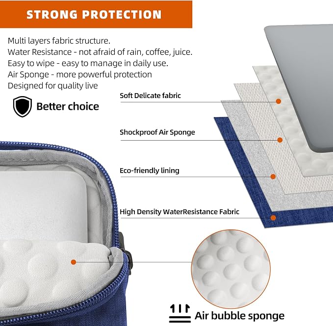 KINGSLONG 15.6 inch Laptop Shoulder Bag, Slim Laptop Sleeve Case, Shockproof - Image 4