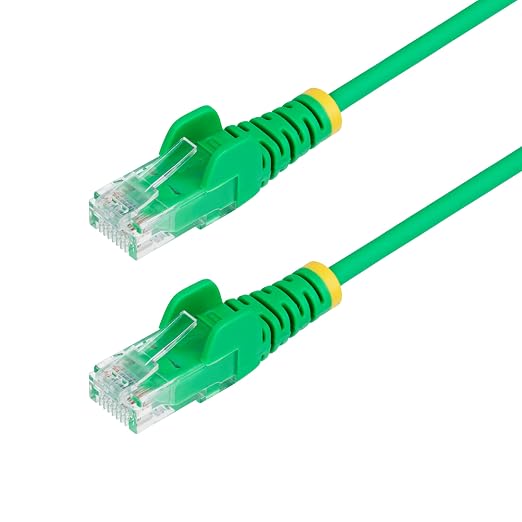 StarTech.com 4ft Green Slim CAT6 Ethernet Cable, Snagless RJ45, 28AWG Pure Bare by StarTech