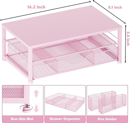 OPNICE Desk Organizers and Accessories, 2-Tier Computer Monitor Stand Riser - Image 3