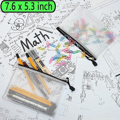 AUSTARK 20 Pcs Zipper File Bags, Plastic Mesh Pouch, Board Game Storage Bag - Image 9