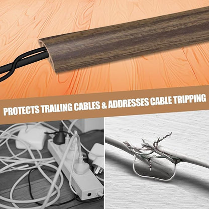 Floor Cord Cover Self Adhesive Cord Hider, 20FT Cable Management, Extension - Image 6
