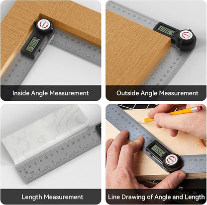 GemRed 82305 Digital Angle Finder GemRed Protractor Stainless steel 7inch 200mm - Image 10