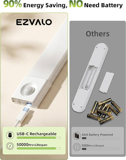 EZVALO 6-Pack Under Cabinet Lighting, Wireless Closet Lights, 50 LED - Image 4