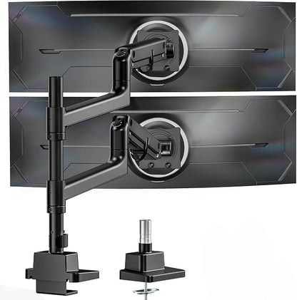 monTEK Dual Monitor Arm for up to 57" and 59.4 lbs Ultrawide Screen, Aluminum by monTEK