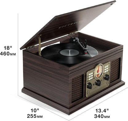 Victrola The Quincy 6-in-1 Bluetooth Record Player & Multimedia Center - Image 9