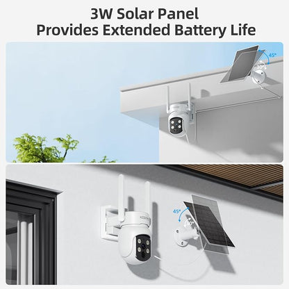 Solar Powered Security Cameras Wireless Outdoor, 4MP Cameras, 2 Cam kit - Image 6