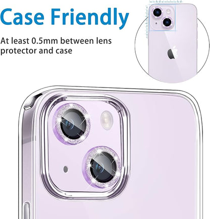 Compatible with iPhone 15 & 15 Plus Camera Lens Protector, Bling Glitter - Image 5