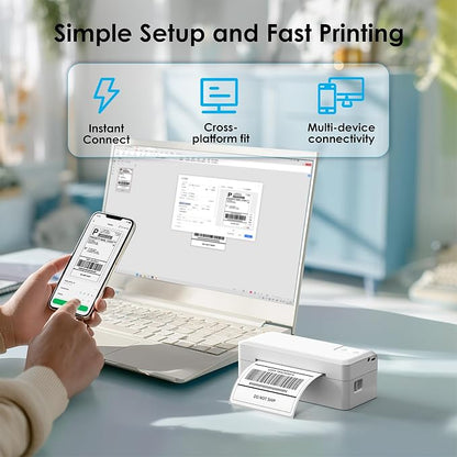 KNAON Shipping Thermal Label Printer, 4x6 Portable Label Printer, Support iPhone - Image 6