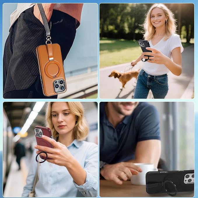 Leather Case, Suitable for iPhone 16 Pro Max Case, Invisible Magnetic Design - Image 4