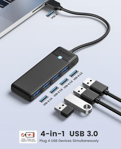 ORICO USB 3.0 Hub, 4-Port USB Hub, Ultra Slim USB Splitter - Image 2