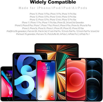 10 FT iPhone Charger 3 Pack 10 Foot USB Fast Lightning Cable Long Nylon Braided - Image 8
