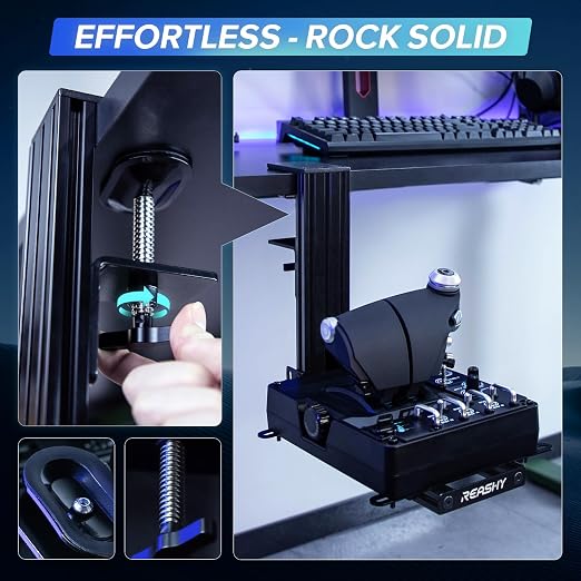 Hotas Mount, Joystick Mount, Aluminum Flight Stick Desk Mount - Image 3