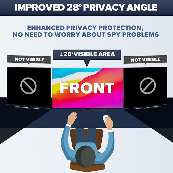 HD Computer Privacy Screen 23 inch, Upgraded Computer Privacy Screen - Image 3