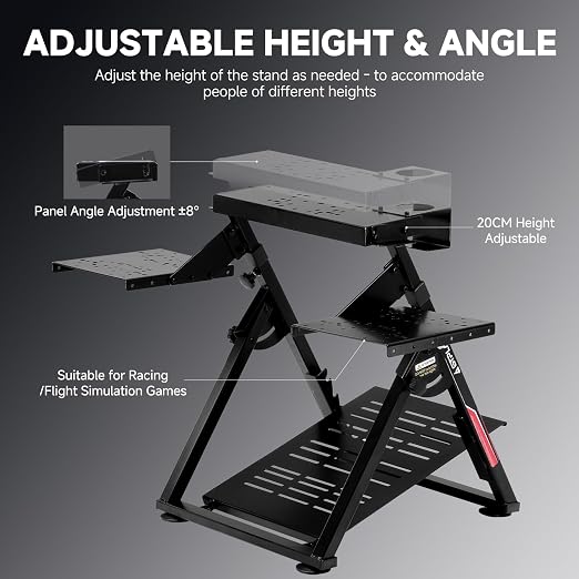 GTPLAYER Flight Racing Simulation Stand Foldable Gaming Stand Compatible - Image 4