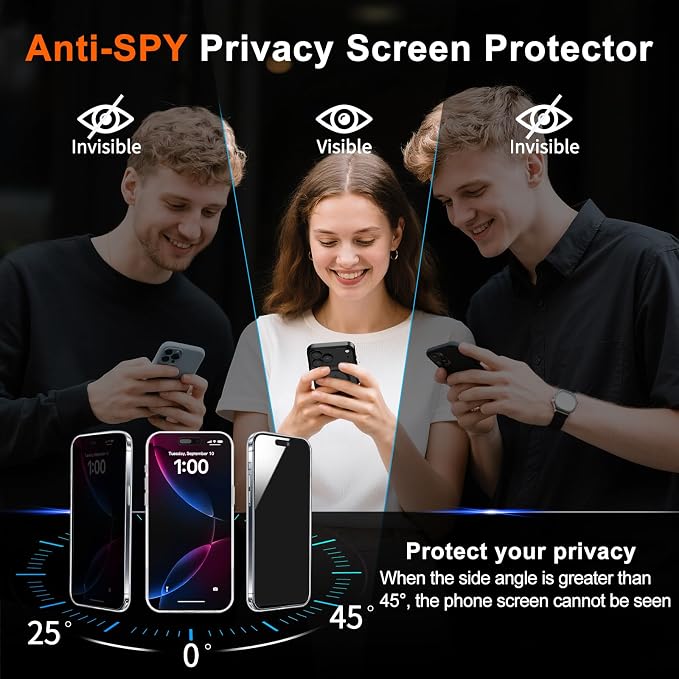 for iPhone 14 Case Clear with Privacy Screen Protector and Full Camera - Image 7