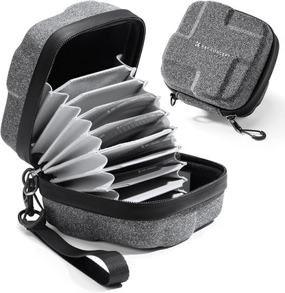K&F CONCEPT 10 in 1 Lens Filter Case, Hard Shell Camera Filter Pouch Up to 82mm by KFCONCEPT