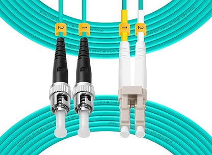 Fibergaga-5Pack OM3 LC to ST Multi-Mode Fiber Patch Cable, Duplex 50/125µm - Image 6