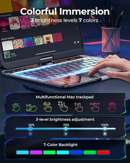 SIBEITU Keyboard Case for iPad A16 11th Gen 11" 2025 & 10th Gen 10.9" 2022 - Image 3