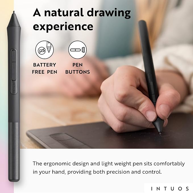 Wacom Intuos Small Bluetooth Graphics Drawing Tablet, 4 Customizable ExpressKeys - Image 5