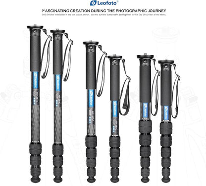 Leofoto MP-364C+VH-10S Monopod and Tilt Head Set, Carbon Fiber, VH-10S Monopod - Image 2