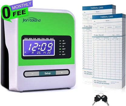 Employee Thermal Time Clock for Small Business | in/Out Punch Clock, No Ink by JianBoland