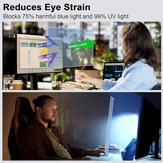 31.5-32 Inch Blue Light Filter for Computer Monitor, TV Computer Screen Blue - Image 2