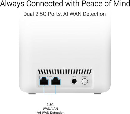 ASUS ZenWiFi BD4 Dual-Band WiFi 7 Mesh, 3600 Mbps, 6500 sq.ft, Dual 2.5G Ports - Image 6