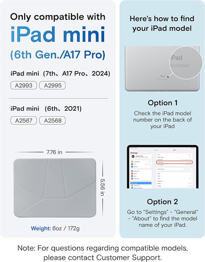 MOFT Dynamic Folio Case for iPad mini 7 A17 Pro, iPad mini 6, Silm Magnetic - Image 2