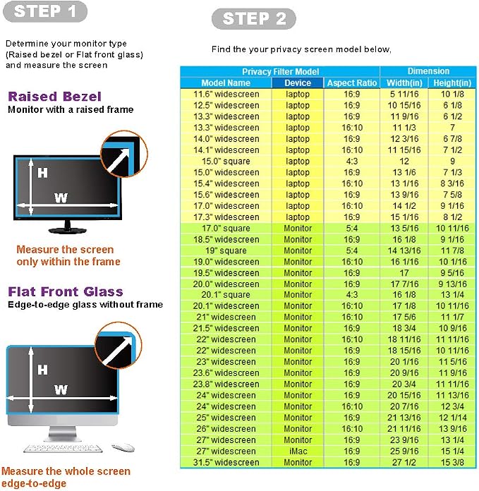 18.5 Inch - 16:9 Aspect Ratio - Computer Privacy Screen Filter - Image 3