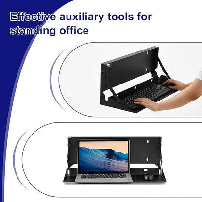 2 Pcs 24 Inch Keyboard Wall Mount Foldable Fits Standard Computer Keyboard - Image 6