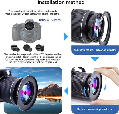 39mm Lens to 49mm Camera Lens Adapter, 39mm to 49mm Filter Step up Ring Adapter - Image 5