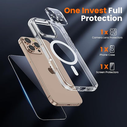 toushion 3 in 1 for iPhone 16 Pro Case Clear - Image 3