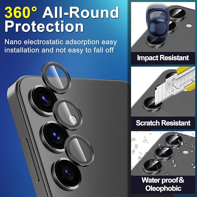 for Samsung Galaxy S25 Plus Camera Lens Protector, Individual Metal Ring - Image 3