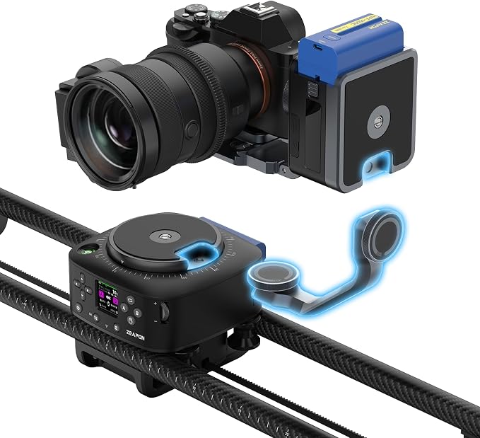 Zeapon AXIS 100 Multi-axis Motorized Camera Slider, LCD Screen APP Control - Image 4