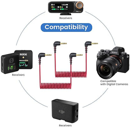 2-Pack 3.5mm Microphone Cable Compatible - Image 2