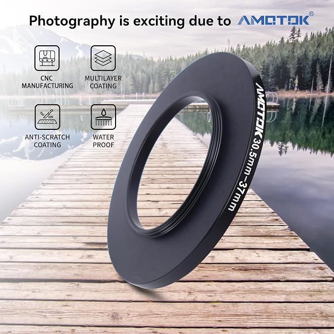 30.5mm Lens to 37mm Camera Lens Adapter, 30.5mm to 37mm Filter Step up Ring - Image 2