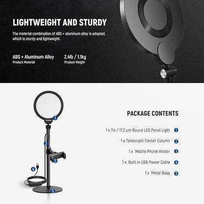 NEEWER Basics 7" Desk Ring Light - Image 8