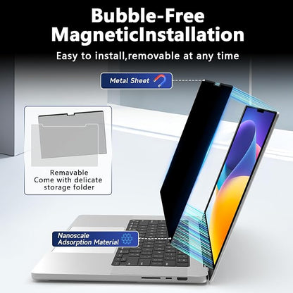 Magnetic MacBook Air 15 Inch Privacy Screen, Removable Anti Glare Blue Light - Image 3