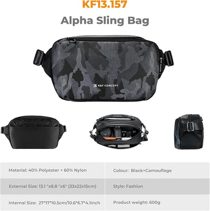 K&F CONCEPT Camera Sling Bag Crossbody Bag Waterproof Camera Shoulder Backpack - Image 7