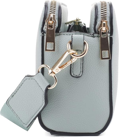 EVVE Crossbody Bags for Women Trendy Triple Zip Small Crossbody Camera Bag Purse - Image 4