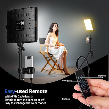 1-Pack LED Video Light Kit, NiceVeedi Photography Lighting Kit, 2800-6500K - Image 6